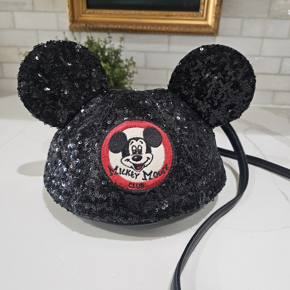 Disney Parks Loungefly Mickey Mouse Club Ear Hat Crossbody Purse Bag